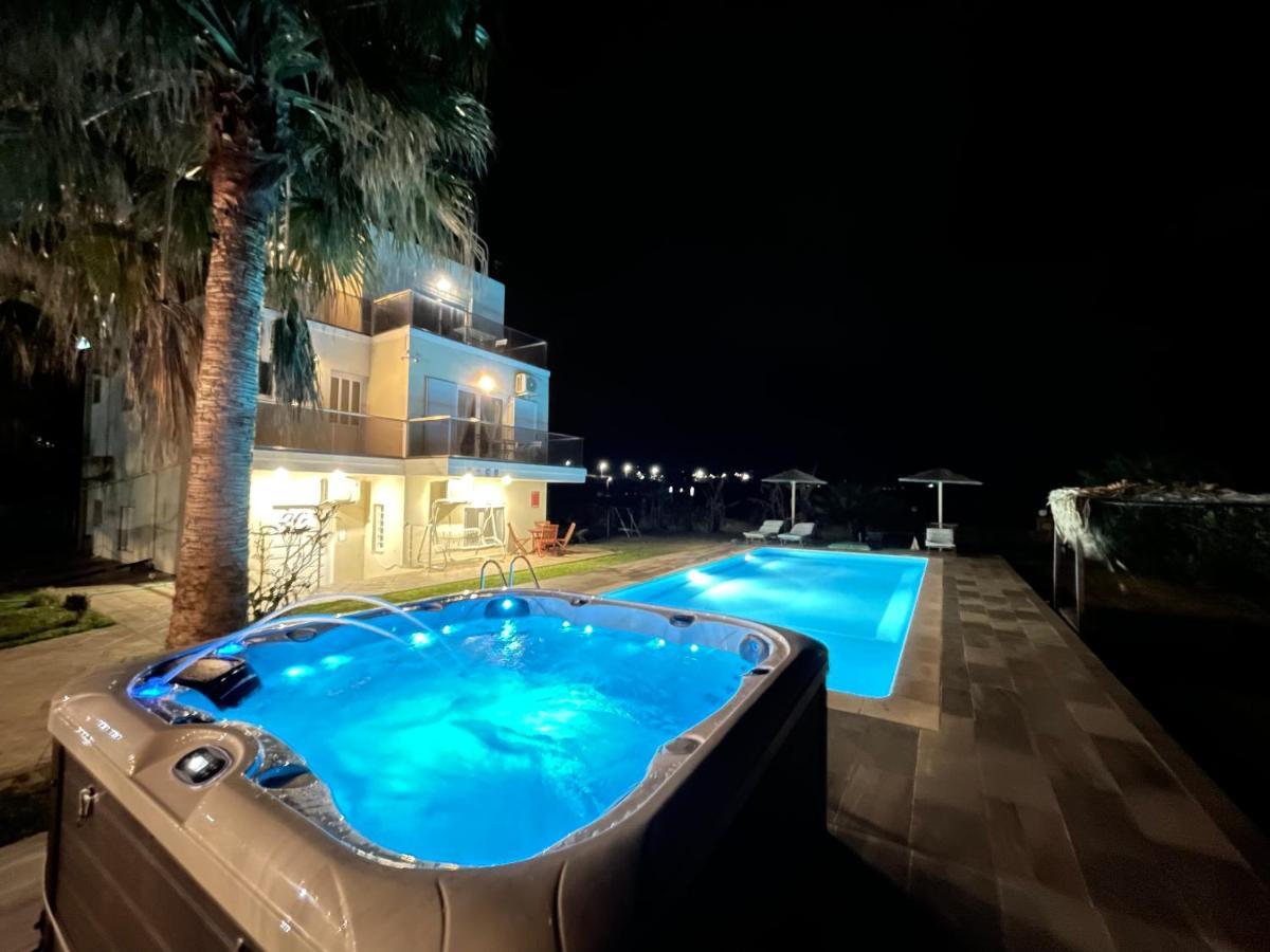 Martimi Apartments - 200M From Drapanias Beach - Pool - Hot Tub - Sauna - Bbq キサモス エクステリア 写真