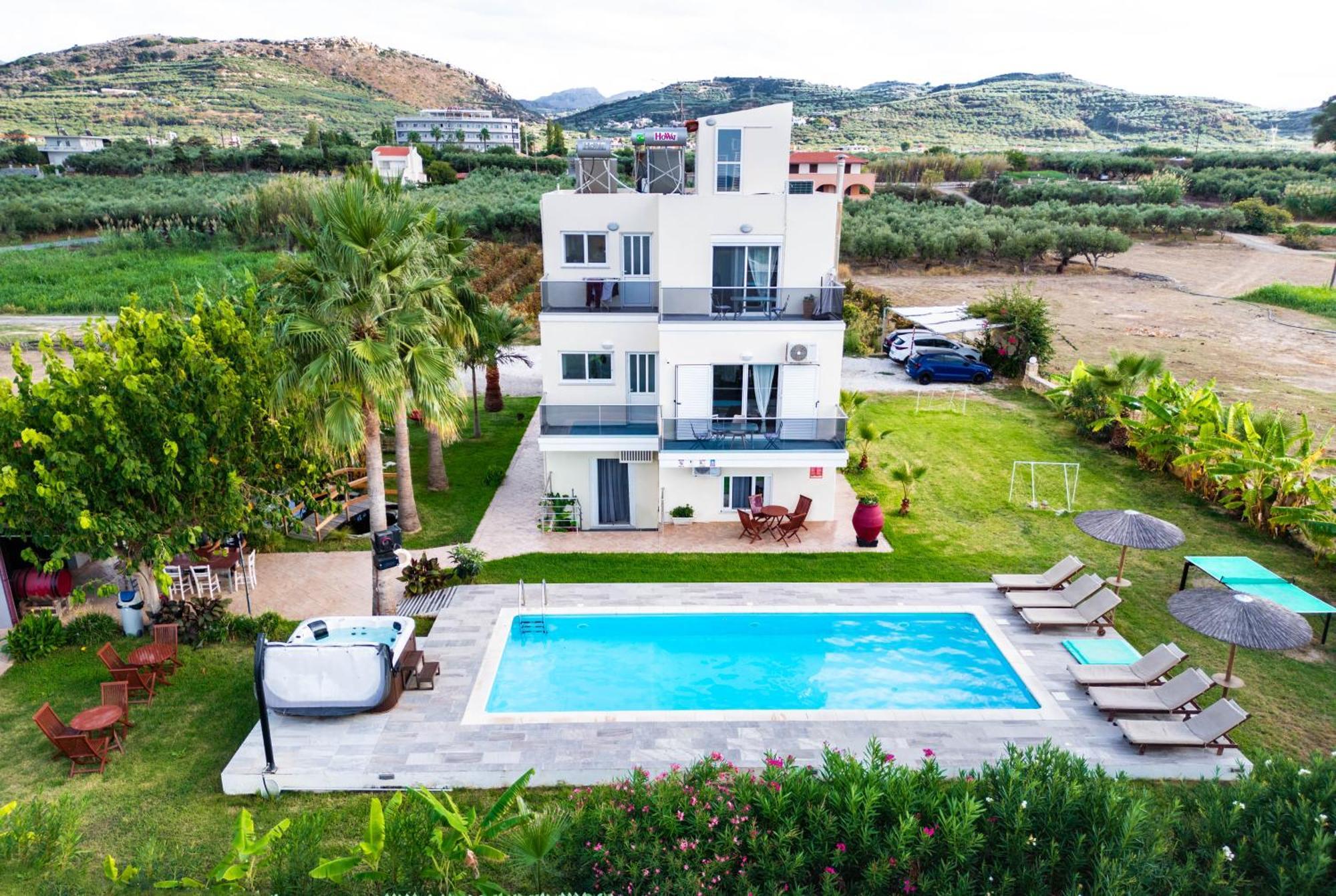 Martimi Apartments - 200M From Drapanias Beach - Pool - Hot Tub - Sauna - Bbq キサモス エクステリア 写真
