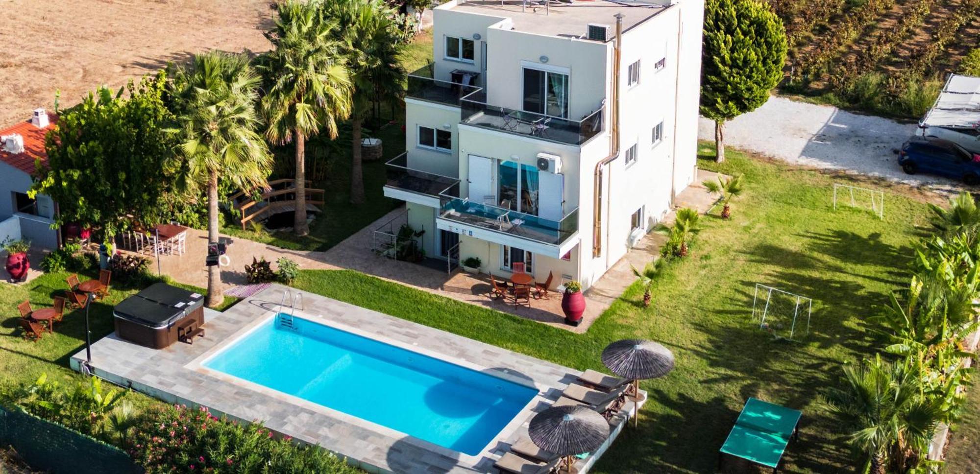 Martimi Apartments - 200M From Drapanias Beach - Pool - Hot Tub - Sauna - Bbq キサモス エクステリア 写真